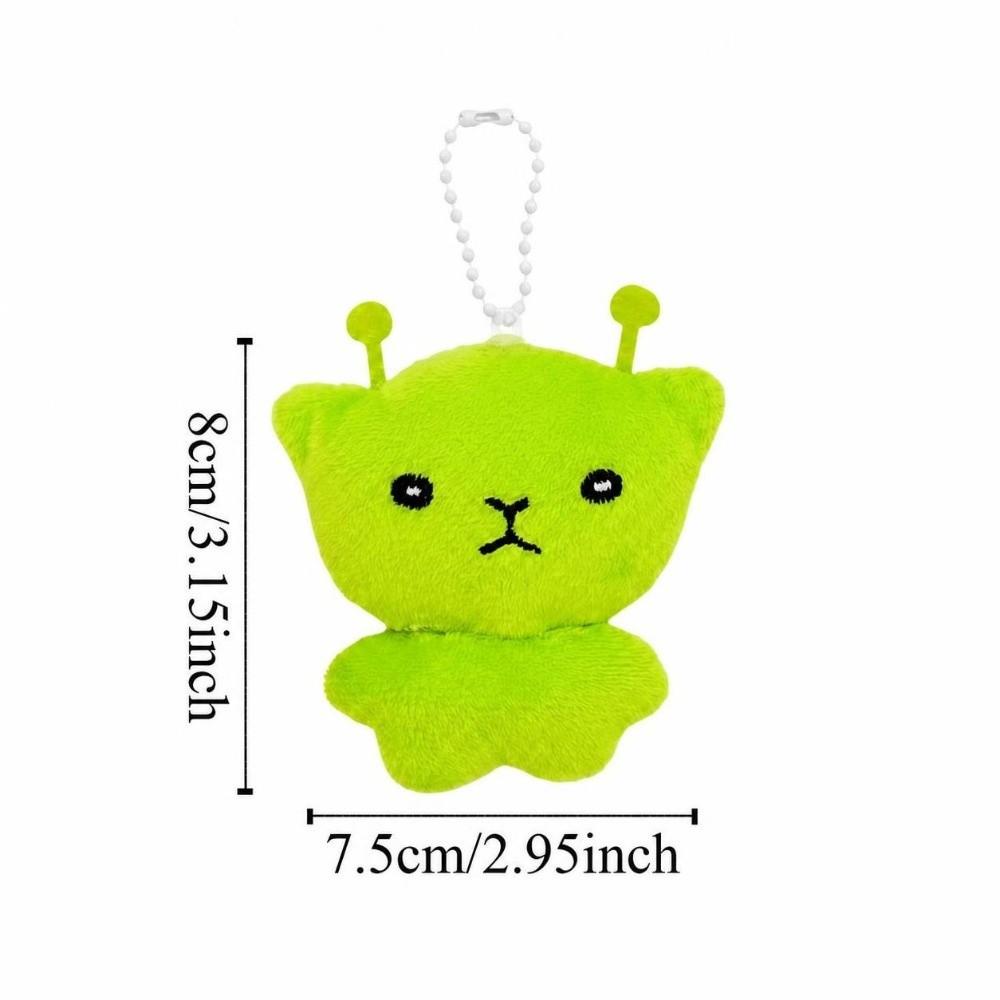 Mini Plush Backpack Pendant Soft Alien Cat Keychain Cute Mobile Phone Rope Accessories Gifts