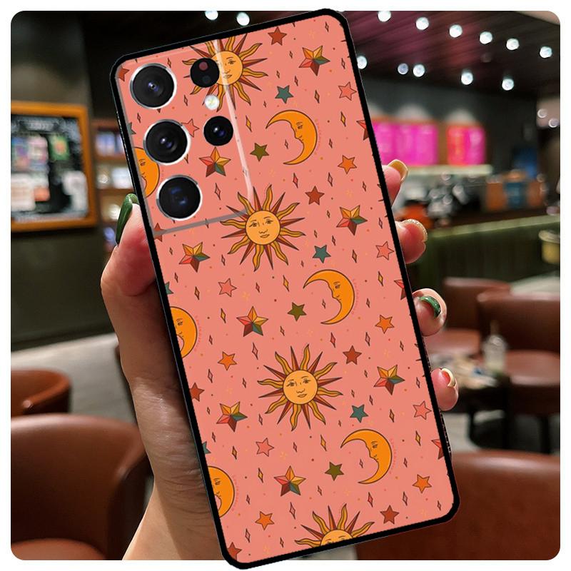Чехол для телефона "Солнце, Луна и Звезды" для Samsung Galaxy S24 Ultra S20 S21 S22 S23 S25 Ultra S9 S10 Plus S25 FE