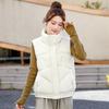 Down Cotton Vest Jacket Women's Autumn and Winter New Fashion Short Outer Wear Thickened Stand-up Collar Sleeveless Cotton Vest