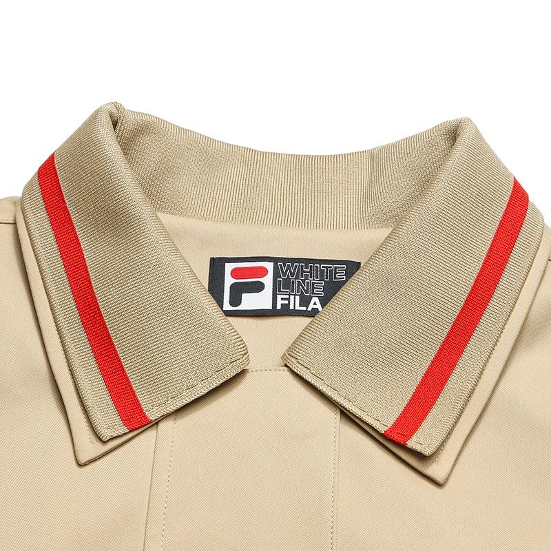 Fila Heritage Fashion Классический Простой Повседневный Универсальный Свободный Пиджак Женские куртки Хаки F11W618702FDK