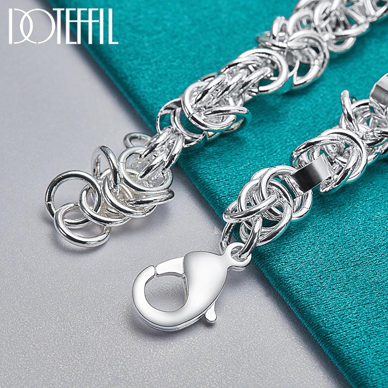 925 Sterling Silver Charm Bracelet Party Gift Fashion Jewelry