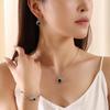 Elegant Diamond Zircon Jewelry Set: Includes Round Earrings, Bracelet, and Necklace - Luxury & Fashionable for Women