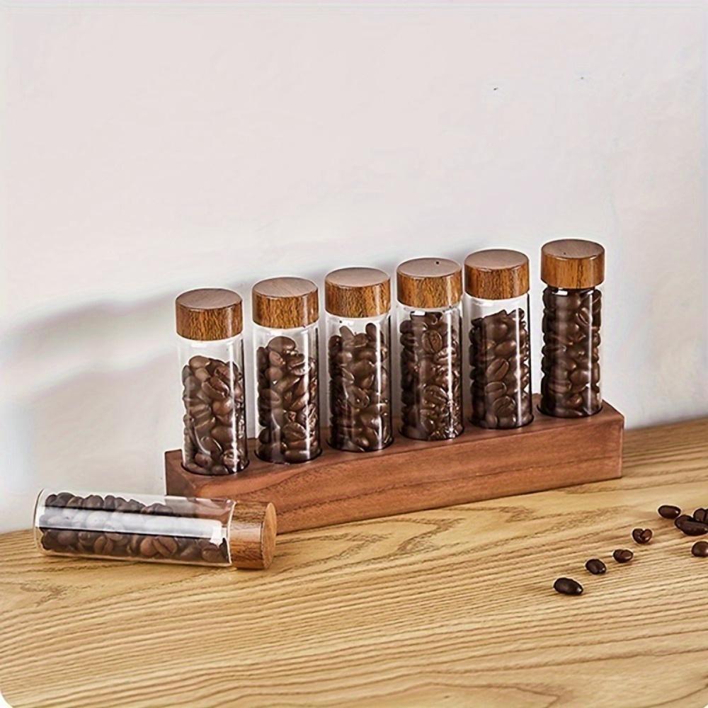 Coffee Bean Sorting Test Tube Glass Display Rack To Store Coffee Beans for Coffee Shop Display Storage Rack for Coffee Storage Kitchen Supplies
