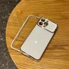 Роскошный блестящий чехол-окно для камеры со стразами для iPhone 17 Air 16 15 14 Plus 13 12 11 Pro Max Ударопрочный бампер Глянцевая крышка