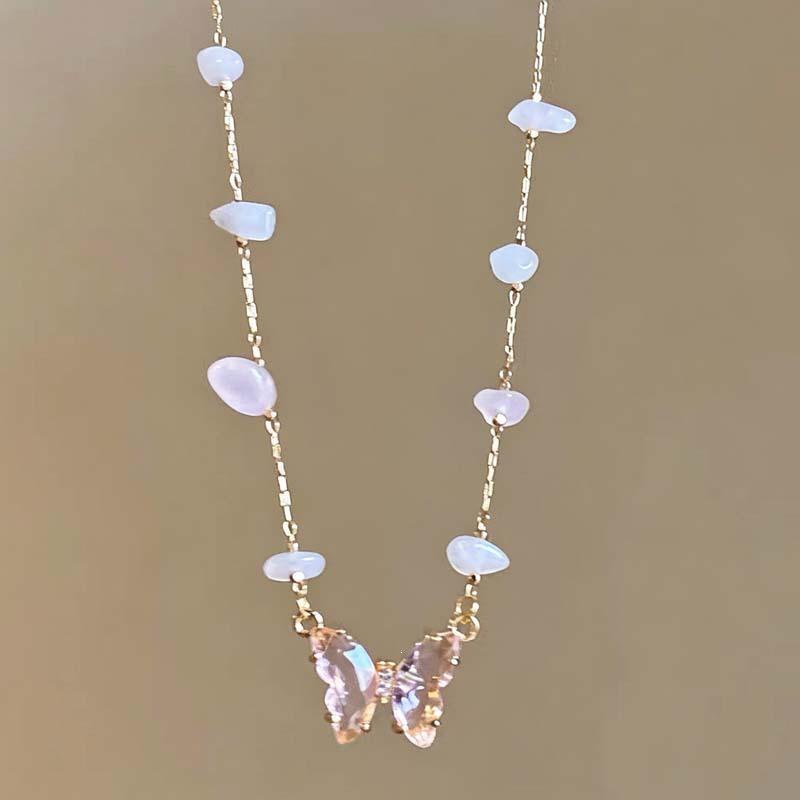 Удовольствие Гуофэн: Субкультурная градиентная хрустальная бабочка на ключицу.