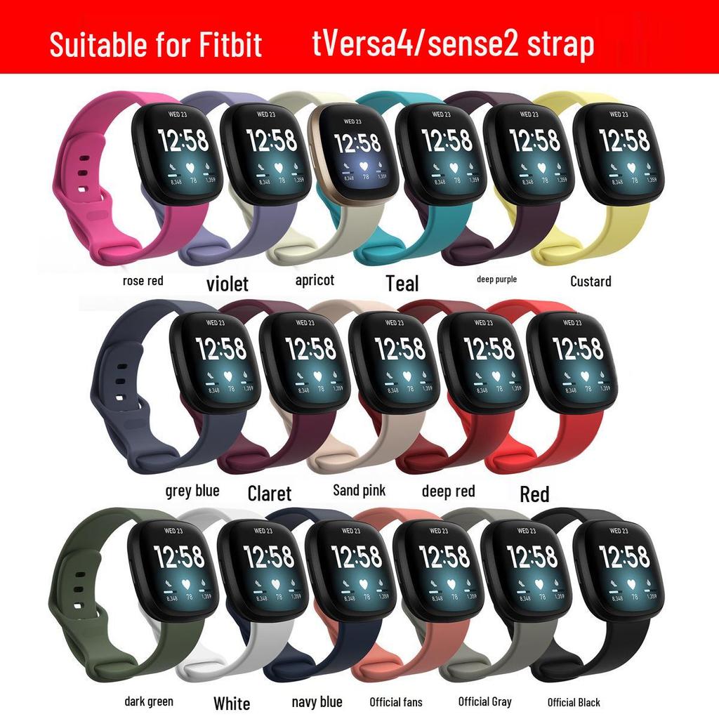 Водонепроницаемый силиконовый спортивный ремешок для Fitbit Versa 4, Sense 2 и Versa 3 - Высокое качество