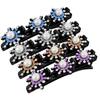 Women Elegant Flower Pearls Braid Hairpins Sweet Hair Clip Braid Decorate Flower Tooth-shaped B K2W7