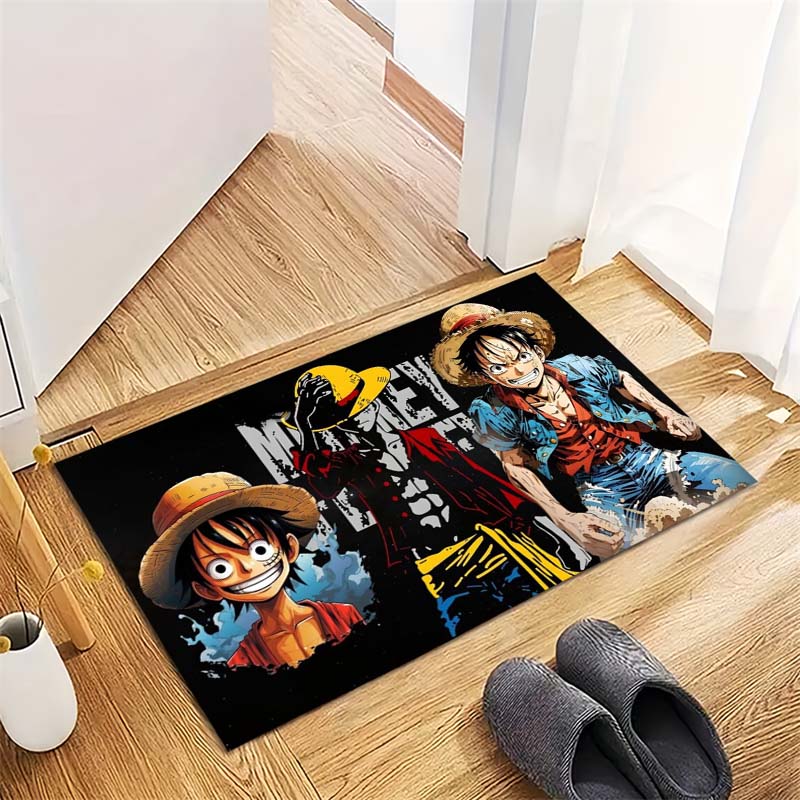 One Piece Anime Multi Luffy Portrait Collage Area Rug Non Slip Floor Mat Fan Room Decor