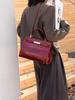 Qian Dian Crocodile Pattern Genuine Leather Handbag for Women - Stylish Versatile Crossbody and Shoulder Bag