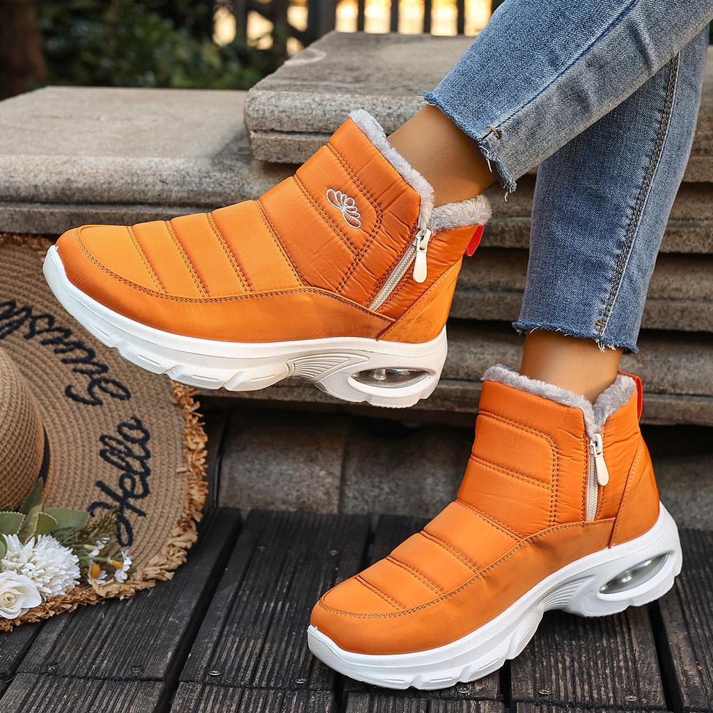 Winter Warm Snow Boots for Women Waterproof Ankle Booties With Fur Lined Comfort Walking Shoes Women's Non-Slip Chunky Platform Outdoor Short Boots