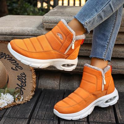 Зимние теплые сноубутсы для женщин, водонепроницаемые ботильоны на меху, удобная обувь для ходьбы, женские нескользящие ботинки на массивной платформе для улицы, короткие ботинки