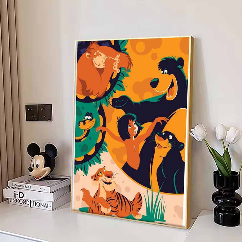 Disney Diamond Painting Jungle Prince Illustration Cute Cartoon Cross Stitch Set Creative Sewing Mosaic 5D DIY Home Decor