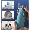 TYESO Stainless Steel Vacuum Insulated Water Bottle, 600ml/750ml, with Food-Grade Silicone Straw, One-Touch Straw, Keeps Drinks Hot or Cold, Easy To C