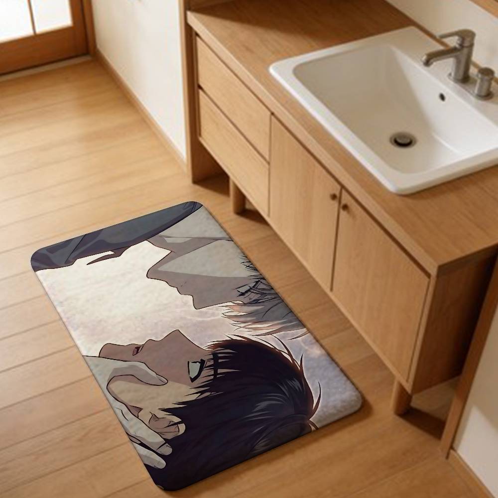 Passion Bl Anime Bathroom Mat Non-Slip Laundry Room Mat Laundry Decor Balcony Child Living Room Toilet Rug