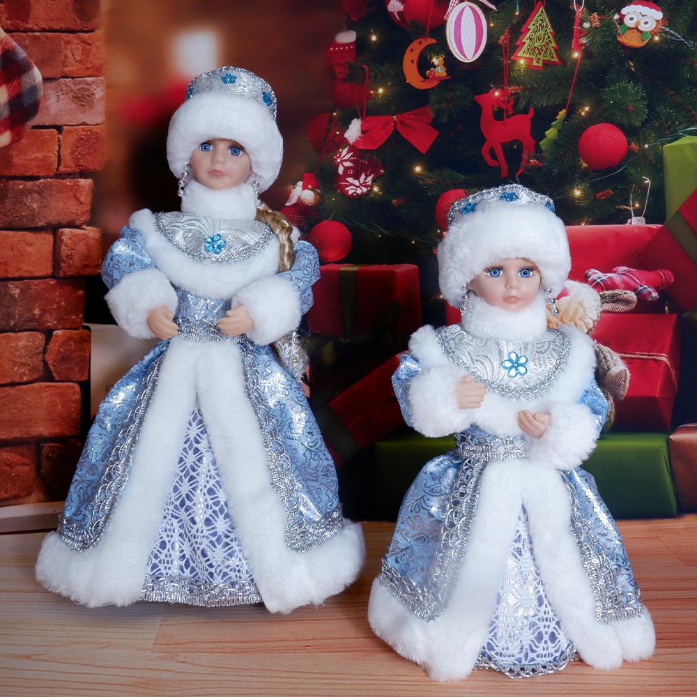 Рождественские электрические куклы Снегурочки для пожилых людей, детские игрушки для пения и танцев, подарок для детей, куклы Санта-Клауса, фигурки, безделушки
