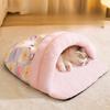 Гнездо для домашних животных, теплое гнездо для кошек на осень и зиму, гнездо для взрослых кошек, зимнее гнездо для спящих животных, закрытый спальный мешок, кровать для кошек
