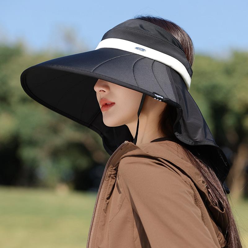 Новая летняя шляпа от солнца, шляпа от солнца, пляжная шляпа, шляпа с открытым верхом, очень большая, новая шляпа для защиты от солнца, защита от УФ-лучей