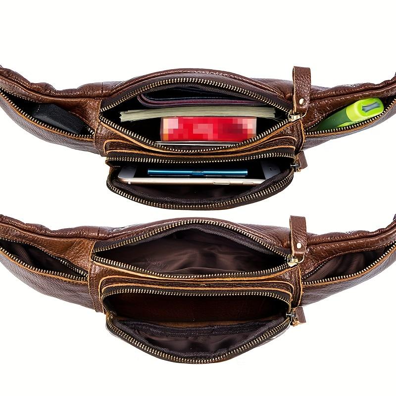 Поясная сумка из натуральной кожи для отдыха на природе, мужская поясная сумка для путешествий, походов, бега, сумка для мобильного телефона, кассовая сумка