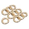 10Pcs Round Spring Snap Hooks Carabiner Keyring Clasp DIY Clip for Keychain Key Purse