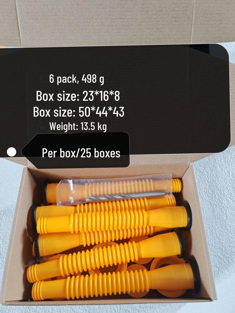 Труба с шестигранной гайкой и резьбой для топливного бака: Направляющая труба Пластиковая железная бочка Аксессуары для заливки масла