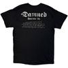 The Damned Unisex Adult EU Tour Summer 24 Distressed Logo Back Print T-Shirt