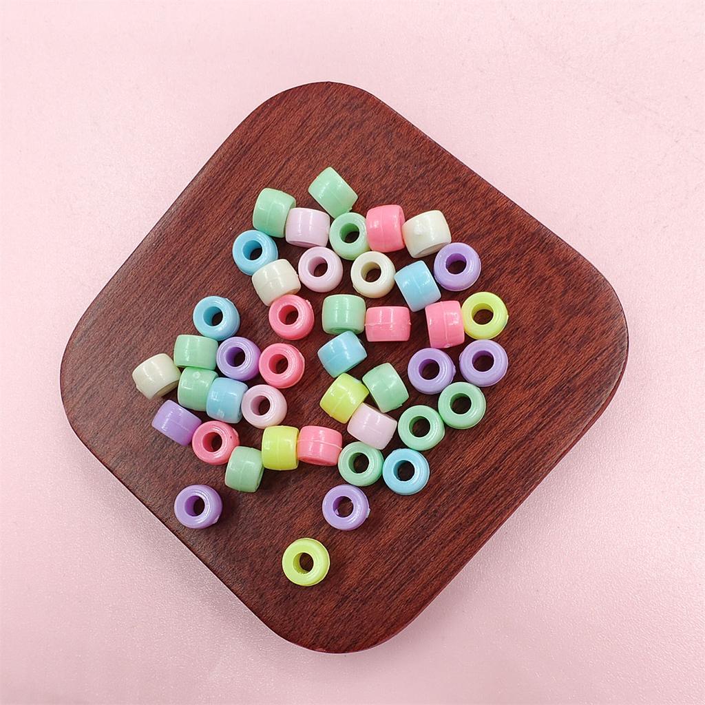200 шт., фурнитура для ювелирных изделий, ожерелье, браслет, изготовление цветочных геометрических бусин с отверстием, аксессуары для самостоятельного изготовления, смешанные яркие цвета, свободные бусины для изготовления