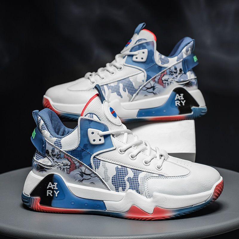 Баскетбольная обувь, мужская модная легкая повседневная обувь для бега, мужская универсальная студенческая спортивная обувь на толстой подошве средней толщины