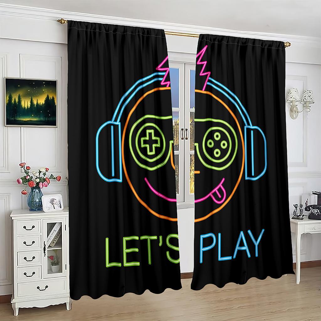 Мультяшный игровой контроллер, переключатель, оконные шторы, жалюзи для гостиной, детской спальни, ванной комнаты, кухни, офиса, двери, домашнего декора, 2 шт.