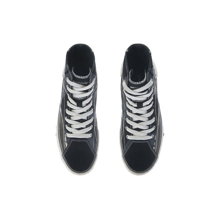 Li-Ning Модные износостойкие высокие кроссовки для скейтбординга женские кроссовки черные AETR002-1