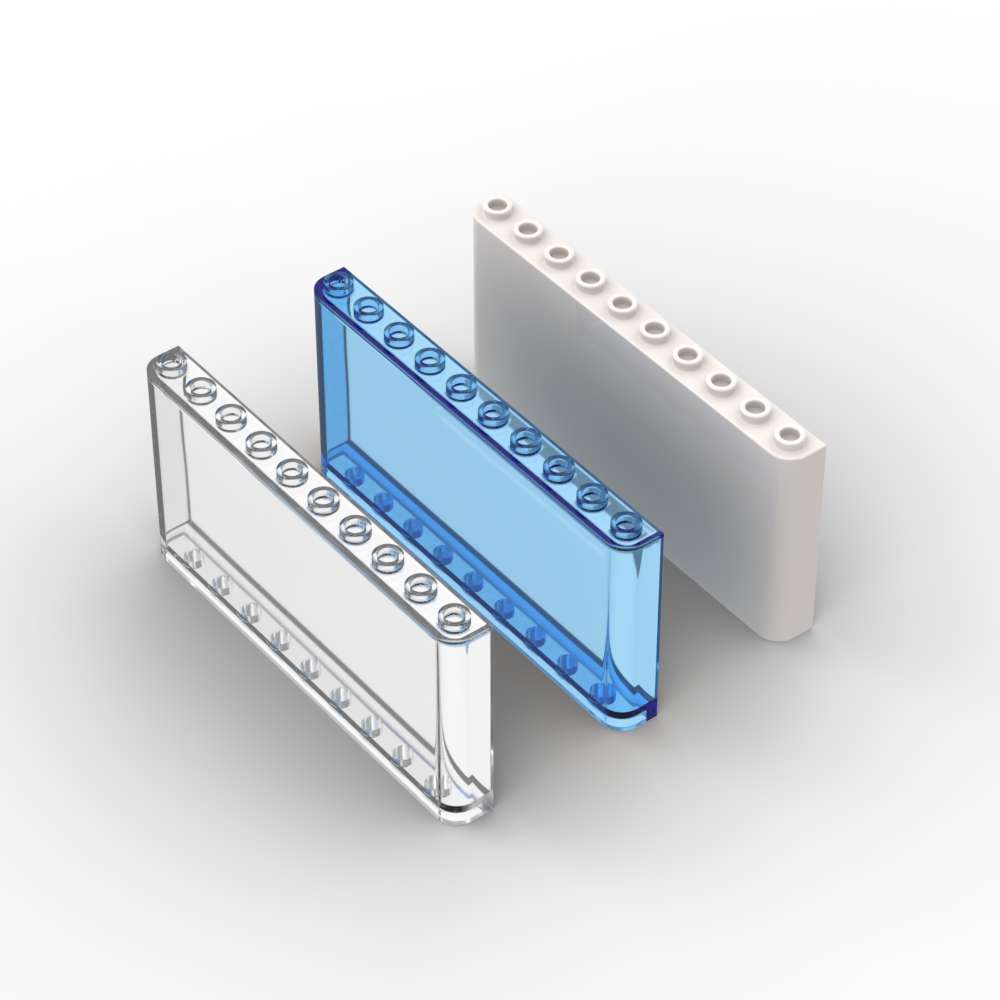 MOC 1 шт. 65735 Лобовое стекло 1x10x4 Набор строительных блоков Стеклянная стеновая панель Окно Кирпич Частица DIY Идея Игрушки Детский Подарок на день рождения
