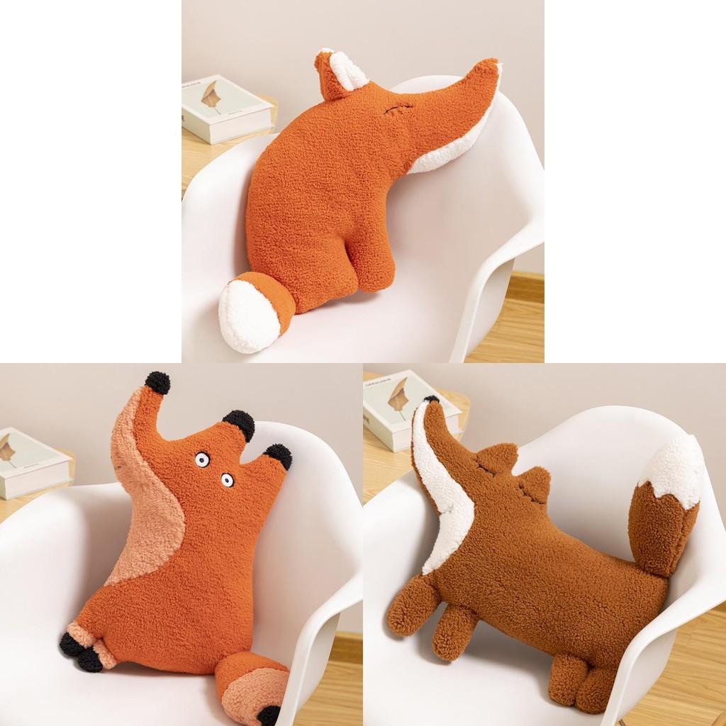 Adorable Plush Fox Doll Soft Stuffed Animal Cushion For Kids Sleep Comfort Gift