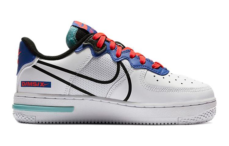 Nike Air Force 1 React Белый Астрономический Синий Лазерный Багровый GS CD6960-101