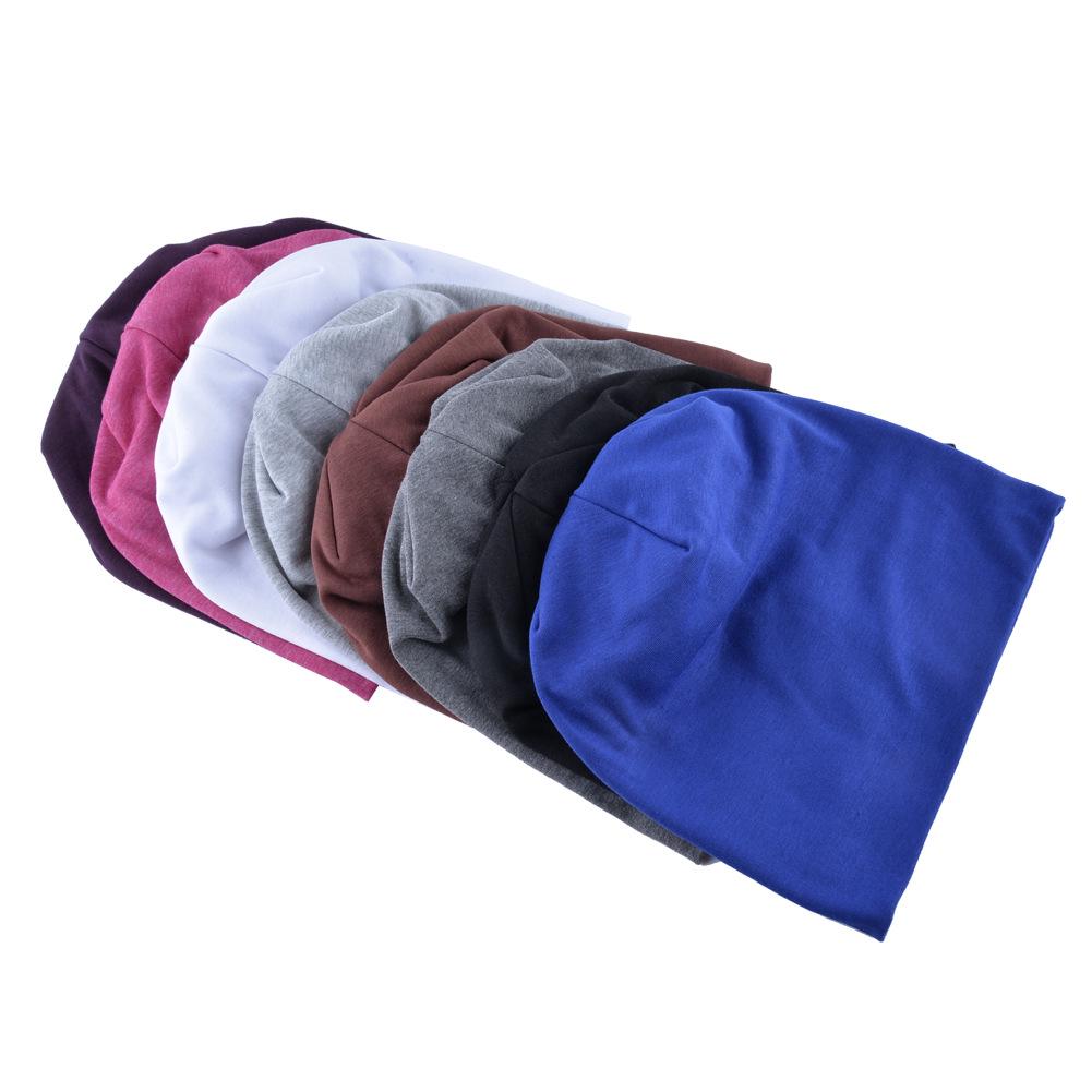 Унисекс однотонная хлопковая шапка-пуловер для верховой езды - ветрозащитная и теплая