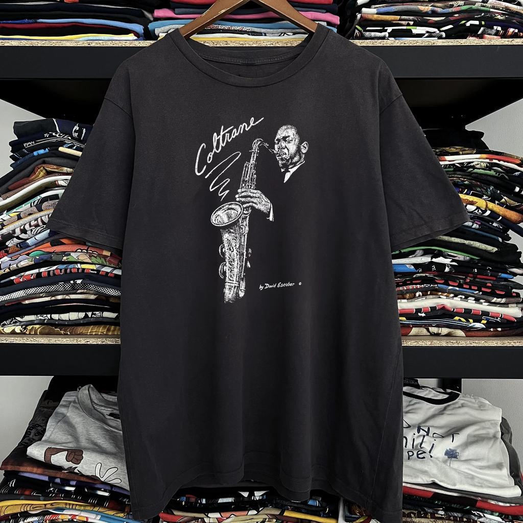 90s Coltrane Washed T-Shirt Black L