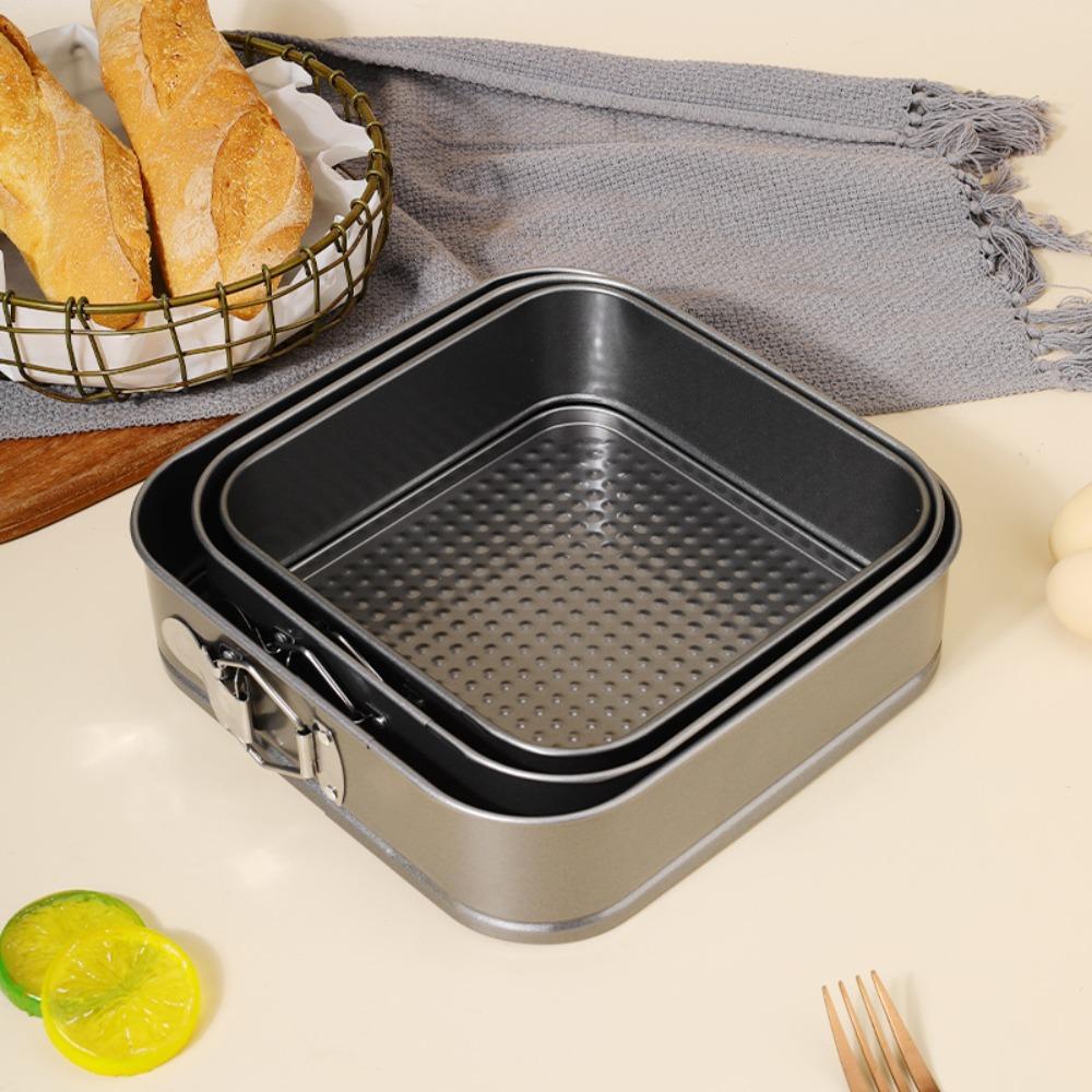 With Buckle Square Cake Pan Removable Bottom Tiramisu Mold Bakeware Chiffon Cake Mold Toast