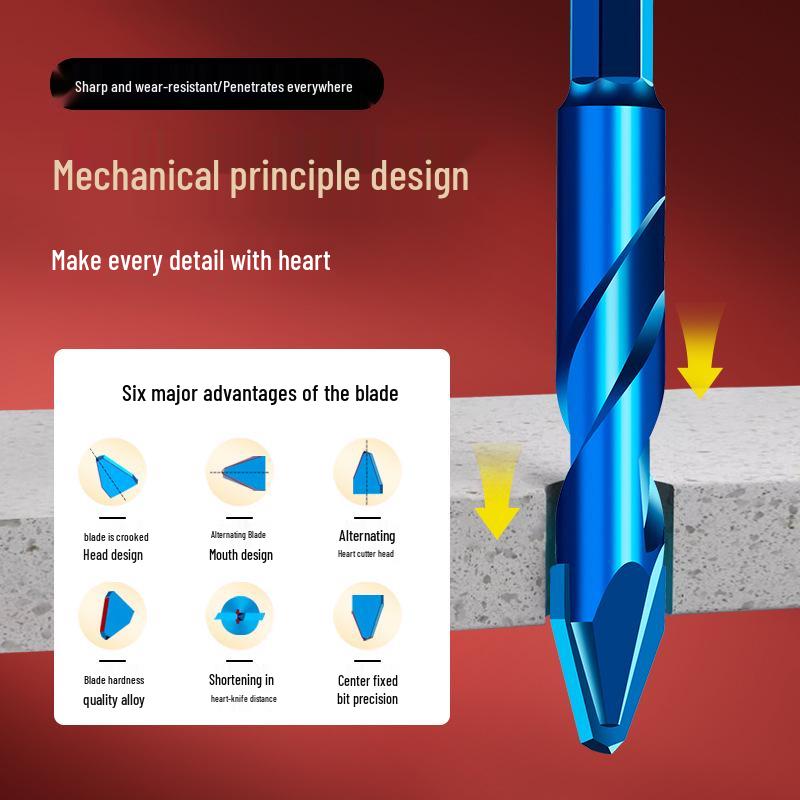Сверхтвердое сверло Tiangong для плитки и бетона со смещенной наклонной головкой