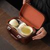 Ru kiln portable travel tea set, Qingyun mini set, portable outdoor quick cup brewing teapot, tea set event gift