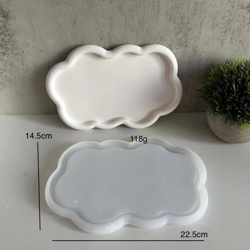 Сделай сам Двойная любовь поднос Силиконовая форма Неправильное блюдце Большой поднос Гипсовая форма для заливки клеем