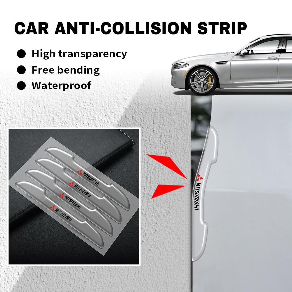 cyhk7 Car Door Edge Transparent Anti Scratch Protection Strips Stickers For Mitsubishi 9 Ralliart X EX ASX L200 Colt Outlander Pajero