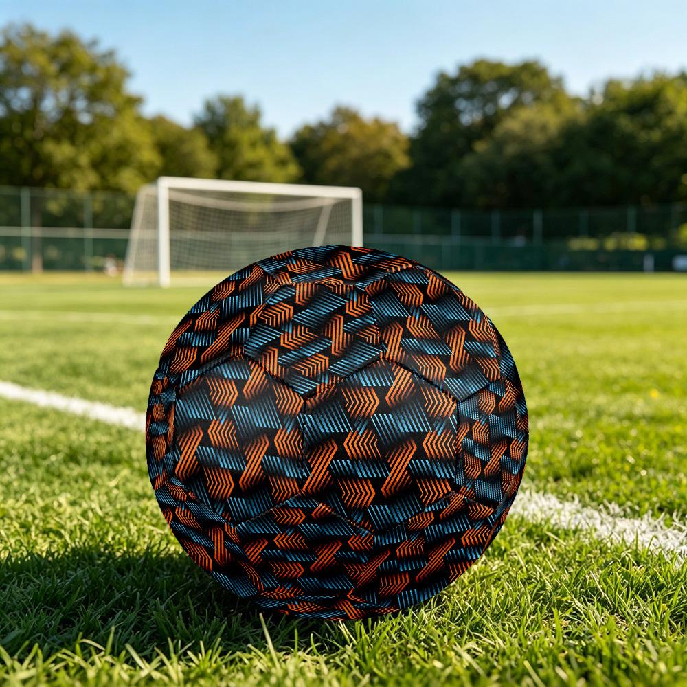 1pc Geometric Arrow Theme Soccer Ball Football, Size 5, Lightweight PVC, Outdoor Training Soccer Ball,Gift j60410
