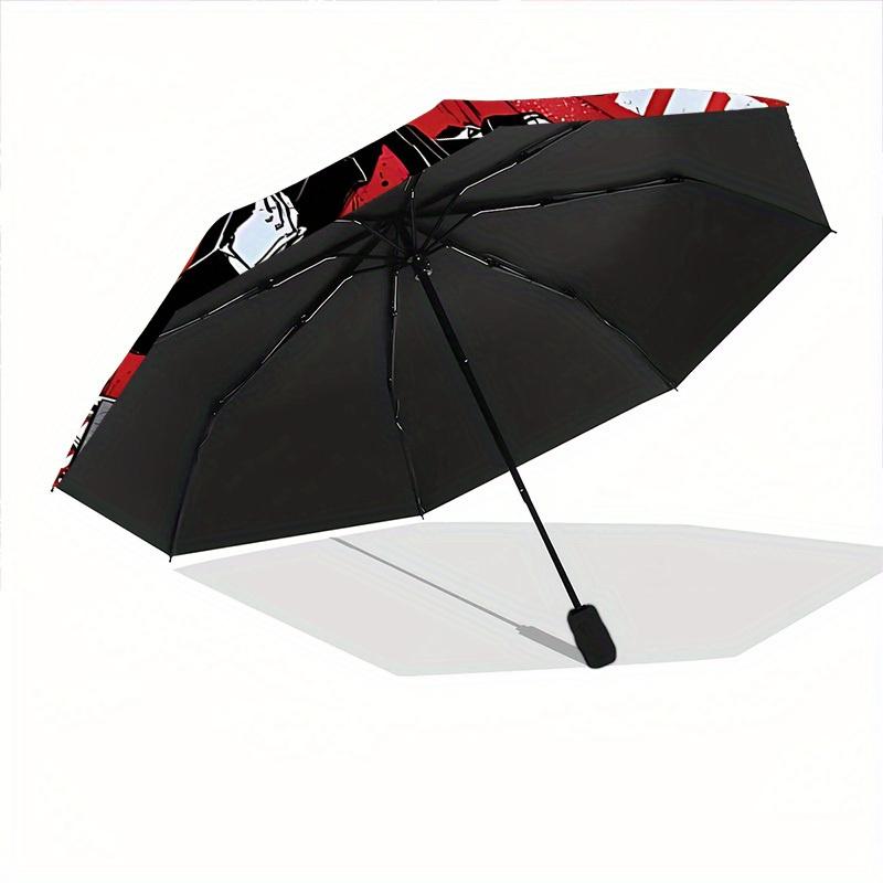 1pc One Direction Automatic Open/Close Umbrella, Portable 3-Fold Compact Umbrella for Men & Women, Perfect Gift for Birthday093