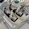 Fashion Lace Up Ladies Shoes Canvas Women Footwear Off White High On Platform Walking Casual Korean 2024 New Y2k Fashion 39 Autumn Cheap