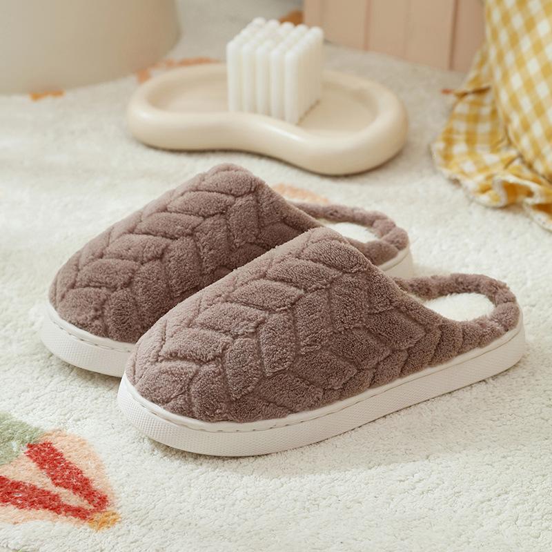 Cotton Slippers Women's Winter  New Indoor Home Home Home Non-slip Warm Plush Slippers Men's Winter