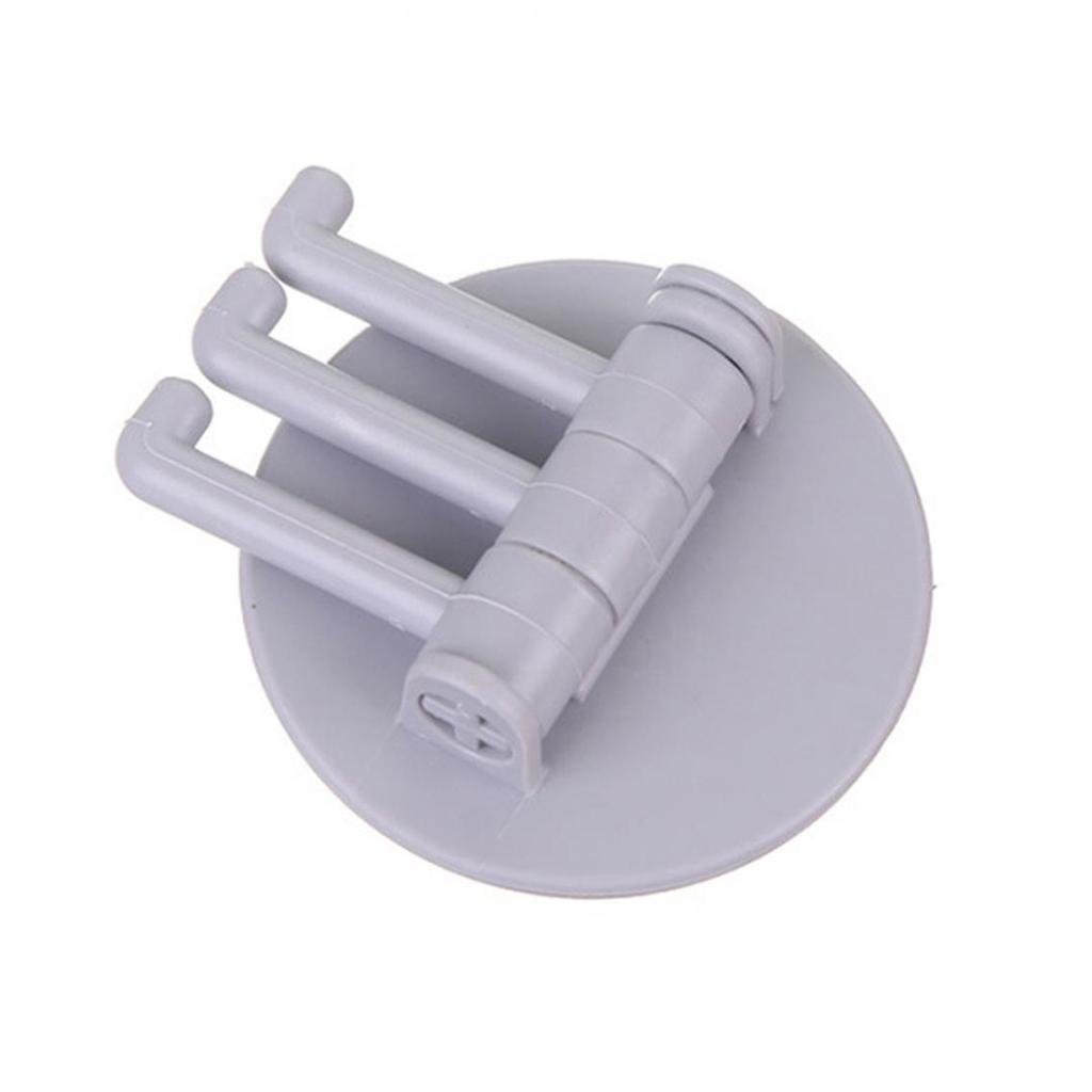 Kitchen Bathroom Wall Mount Self Adhesive Hooks Rotary Towel Sundries Hanger Plastic Towel Hook Rotatable Holder Wall Hooks