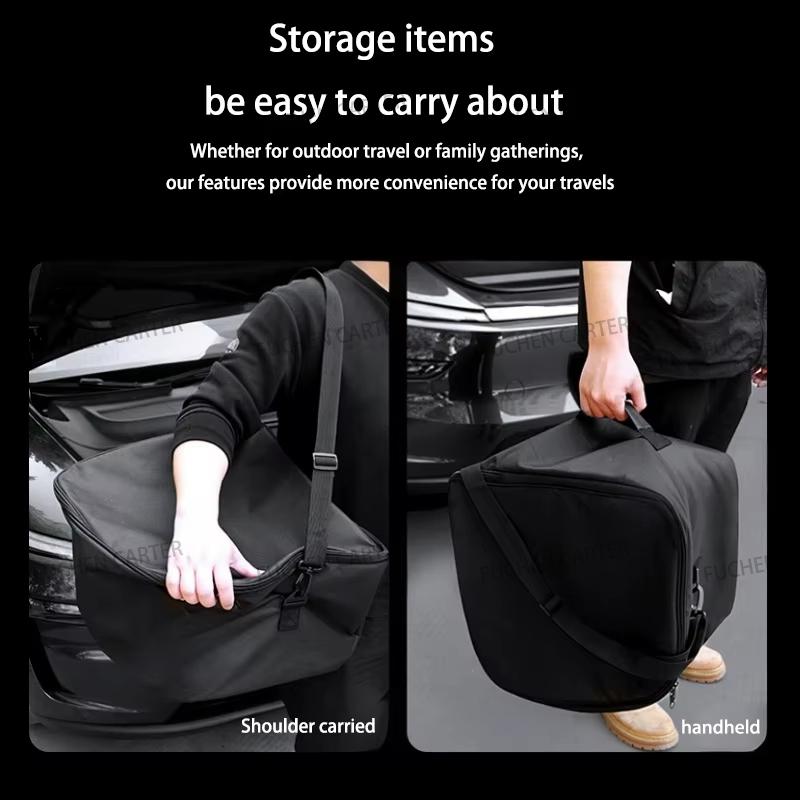 For Tesla Model Y Juniper 2025 Frunk Cooler Organizer Insulation Bag Front Trunk Outdoor Picnic Storage Cooler Bag with Straps