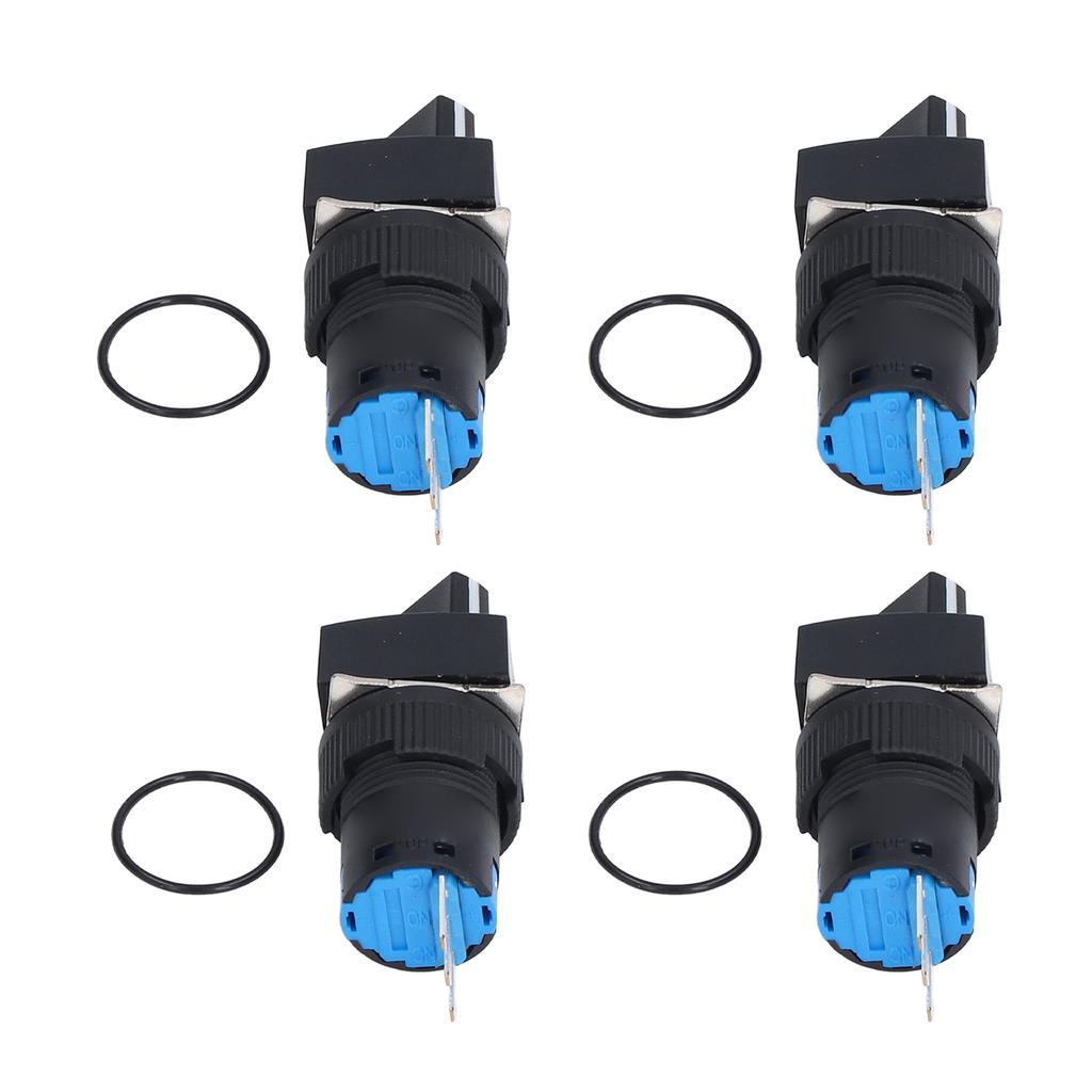 25Pcs Rotary Switch Knob 2 Position Self Locking Selector 16mm Set Kit for Equipment