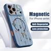 Чехол с цветочным узором «Роза и Бабочка» для iPhone 17 Pro Max Магнитный для Magsafe Гибридный Тонкий Матовый Чехол для iPhone 16 15 14 13 Pro Max