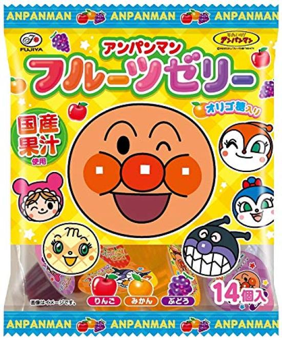 Fujiya Anpanman Fruit Jelly 14 Pieces X 18 Bags