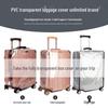 Clear PVC Travel Suitcase Cover - Waterproof, Zippered, Thickened & Wear-Resistant for 20/24 Inch Trolley Cases