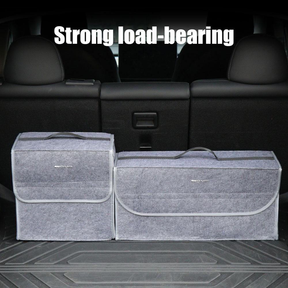 Car Trunk Large Anti Slip Compartment Storage Box Folding Organizer Tool For Mercedes-Benz AMG C500 C200 C300 A B C E GLA CLA GLK GL ML GLE W204 W205
